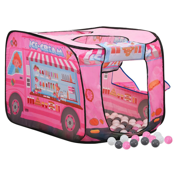 Tenda de brincar infantil com 250 bolas 70x112x70 cm rosa