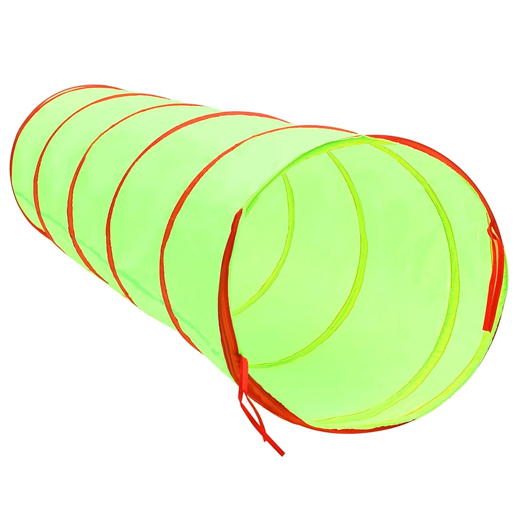 Túnel de brincar infantil com 250 bolas 175 cm poliéster verde