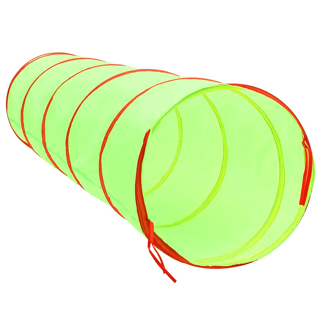 Túnel de brincar infantil com 250 bolas 175 cm poliéster verde