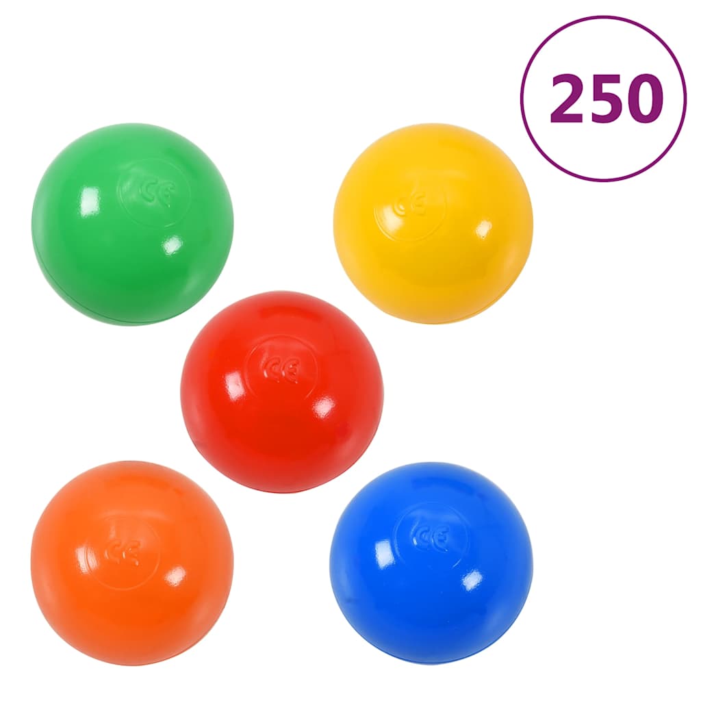 Túnel de brincar infantil c/ 250 bolas 245cm poliéster multicor