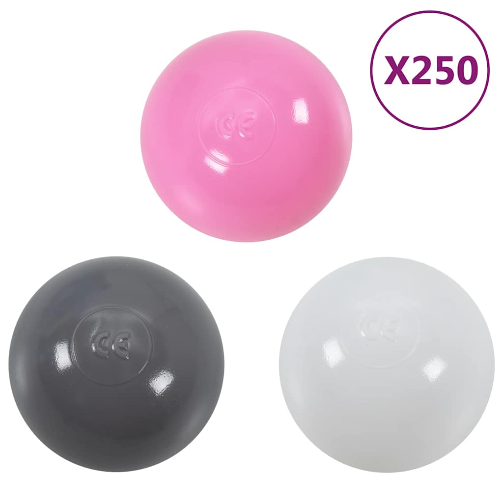 Túnel de brincar infantil + 250 bolas 245 cm poliéster multicor