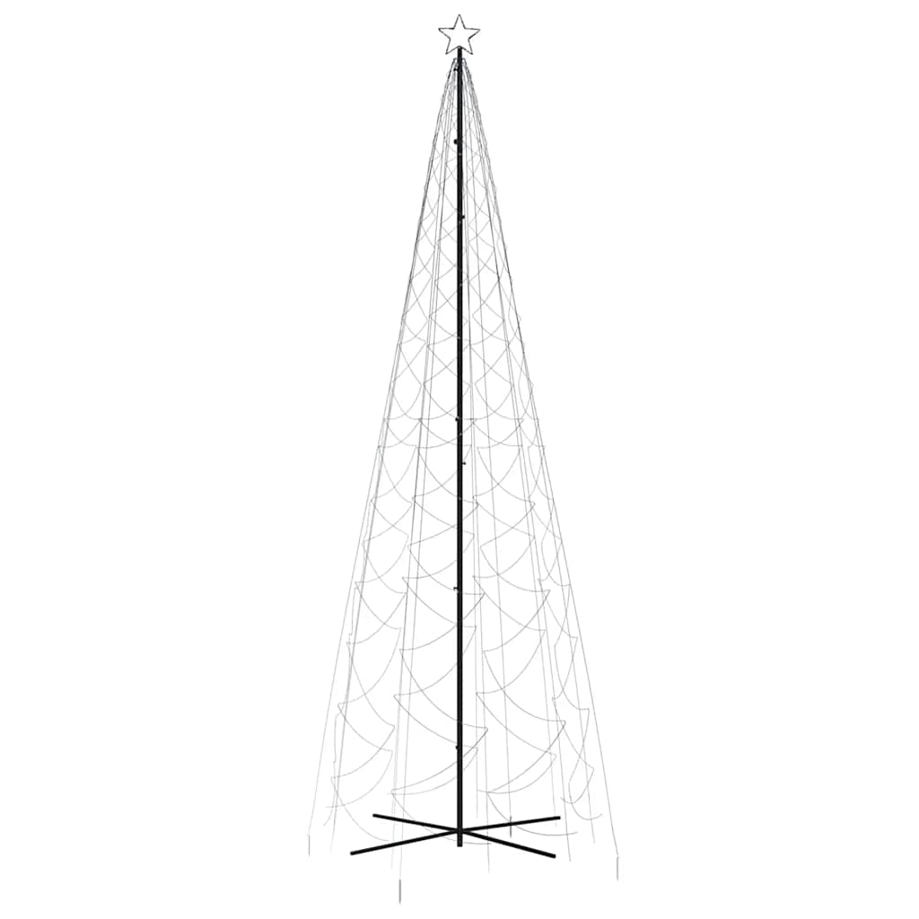 Árvore de Natal em cone 1400 luzes LED 160x500 cm branco frio