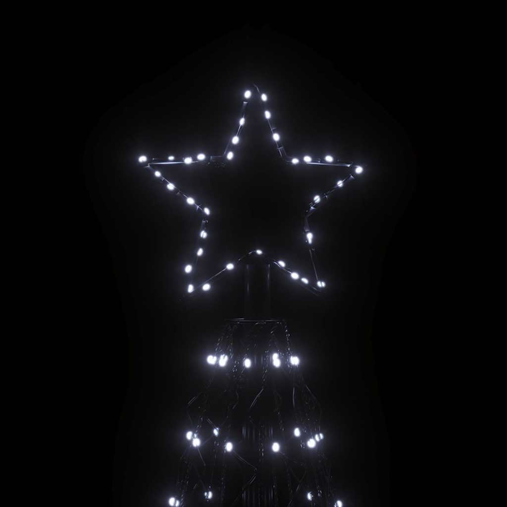 Árvore de Natal em cone 1400 luzes LED 160x500 cm branco frio