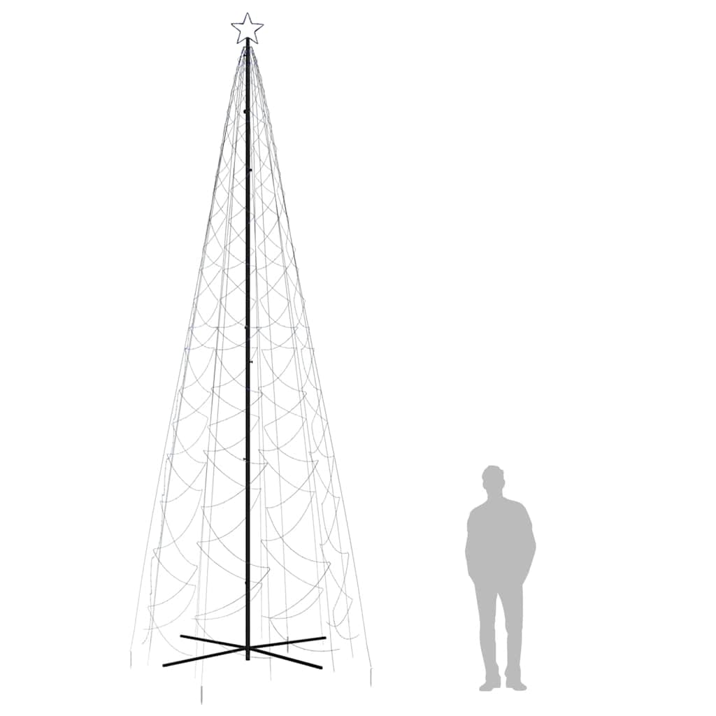 Árvore de Natal em cone 1400 luzes LED 160x500 cm azul