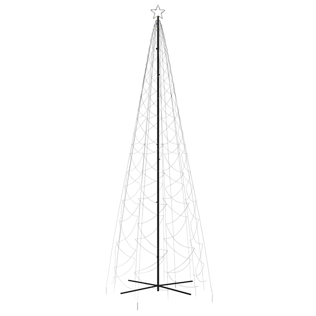 Árvore de Natal em cone 1400 luzes LED 160x500 cm branco quente