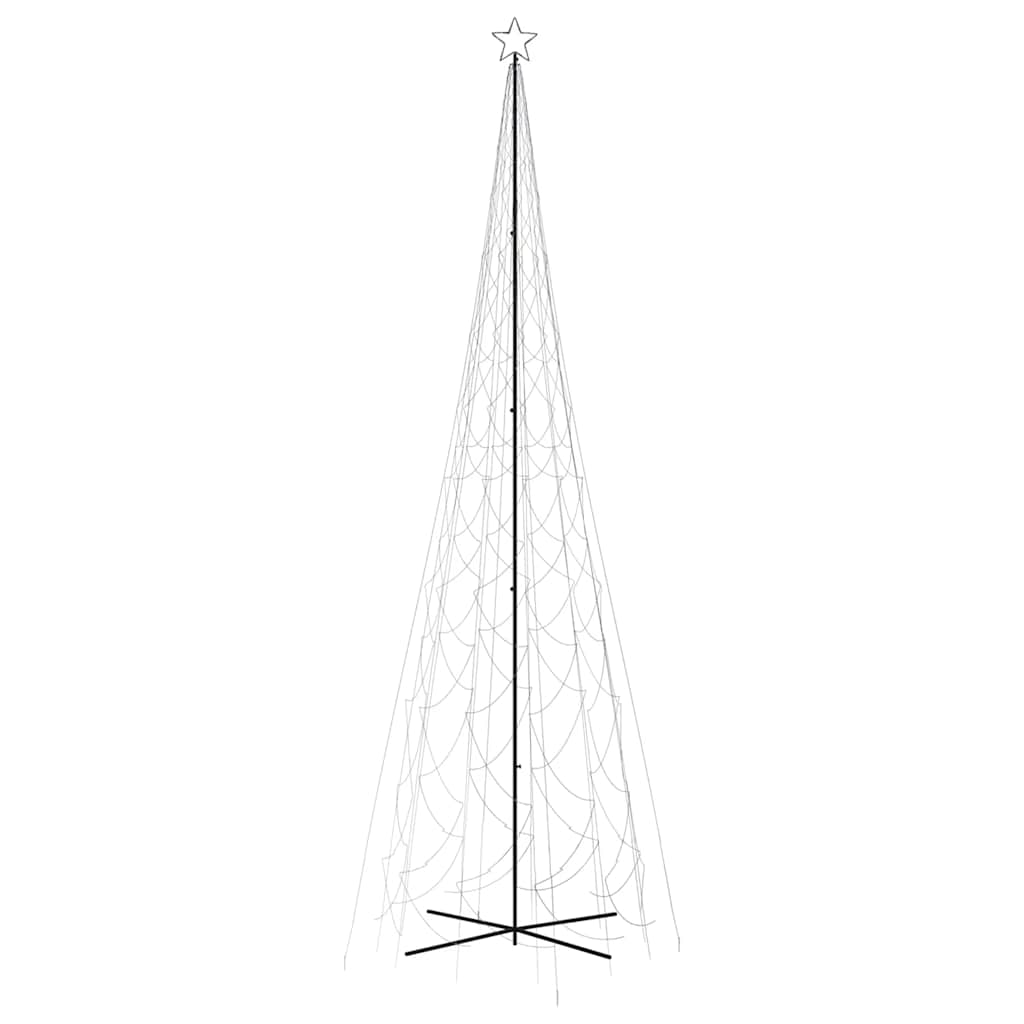 Árvore de Natal em cone 3000 luzes LED 230x800 cm branco frio