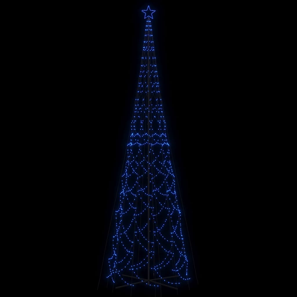 Árvore de Natal em cone 3000 luzes LED 230x800 cm azul