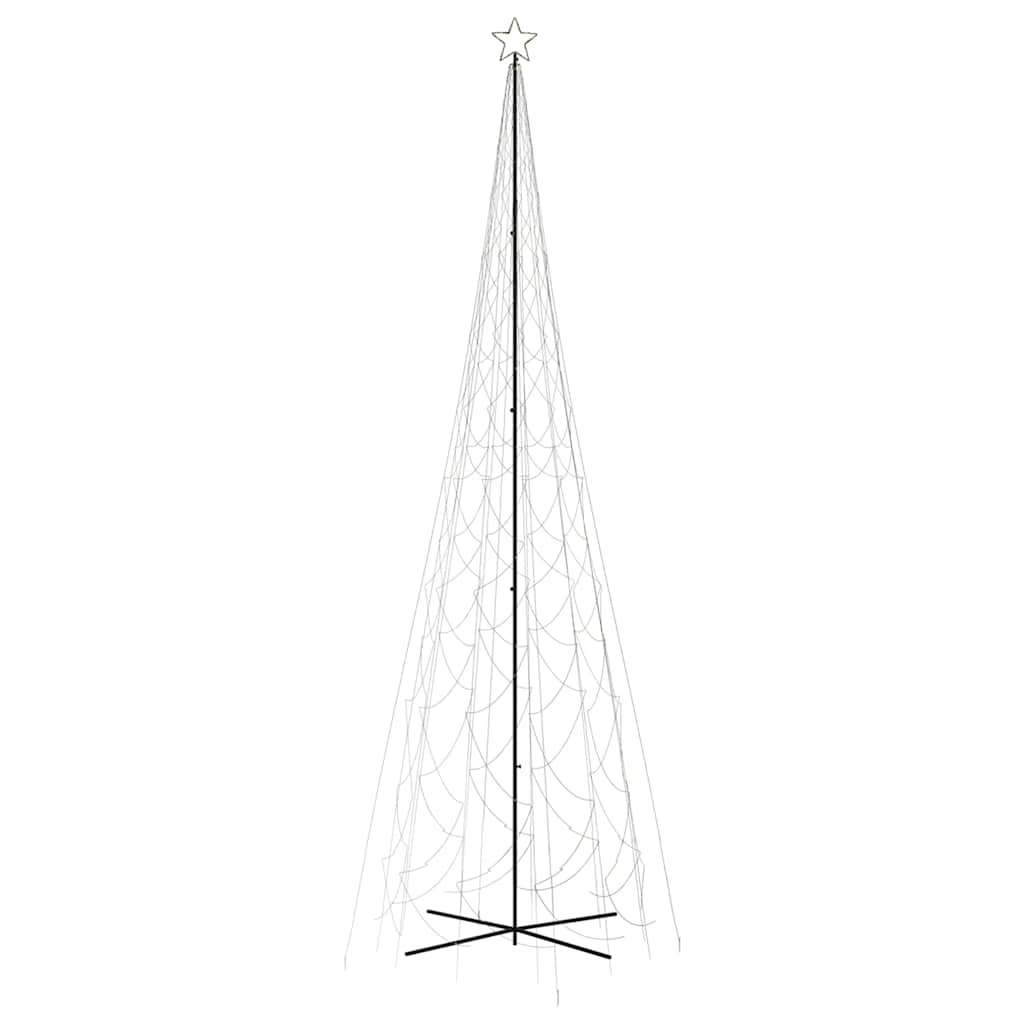 Árvore de Natal em cone 3000 luzes LED 230x800 cm branco quente