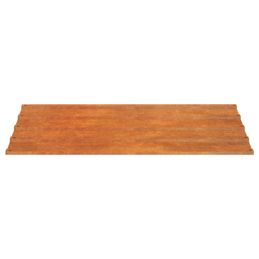 Painel de telhado 12 pcs 60x44 cm aço corten cor enferrujado