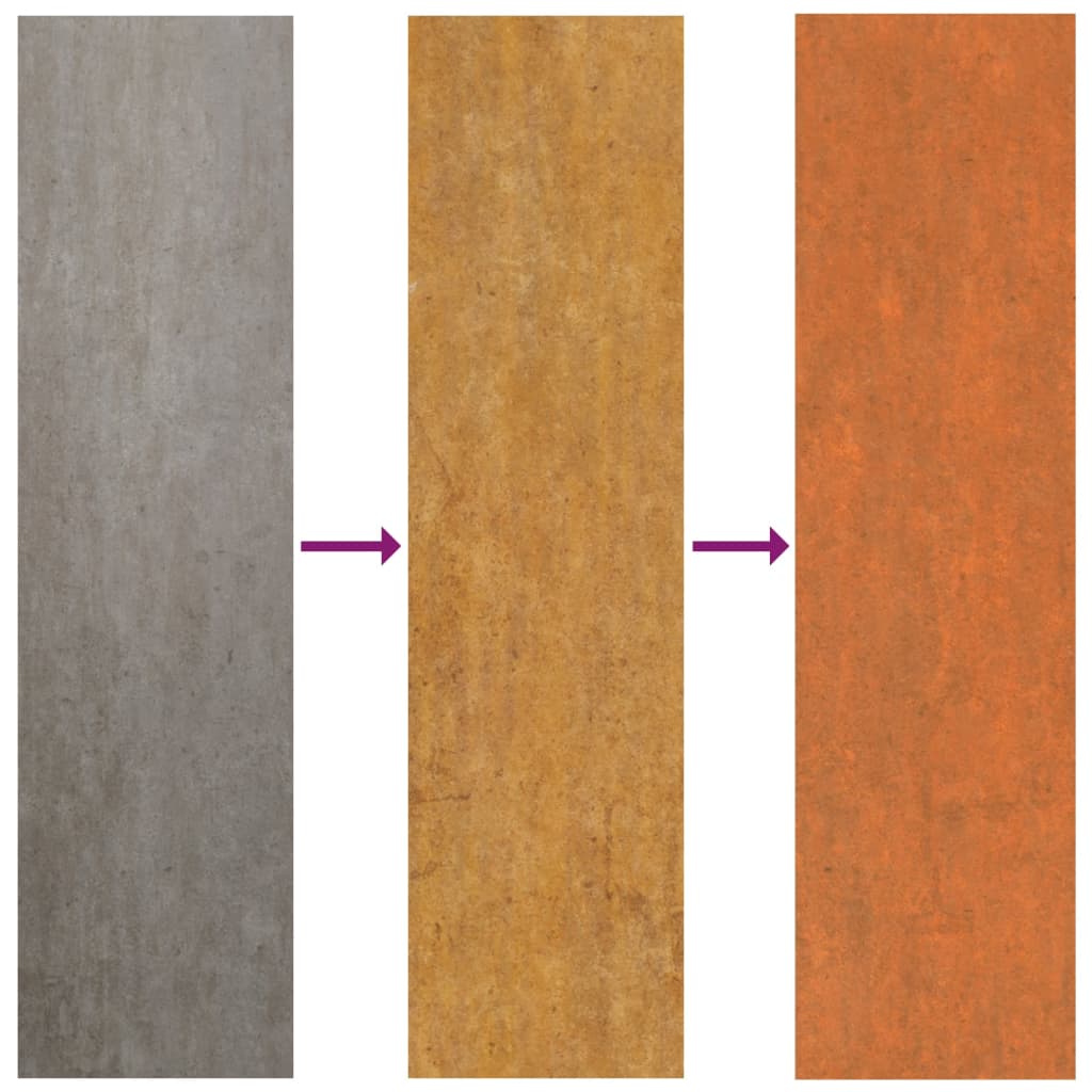 Painel de telhado 36 pcs 60x44 cm aço corten cor enferrujado