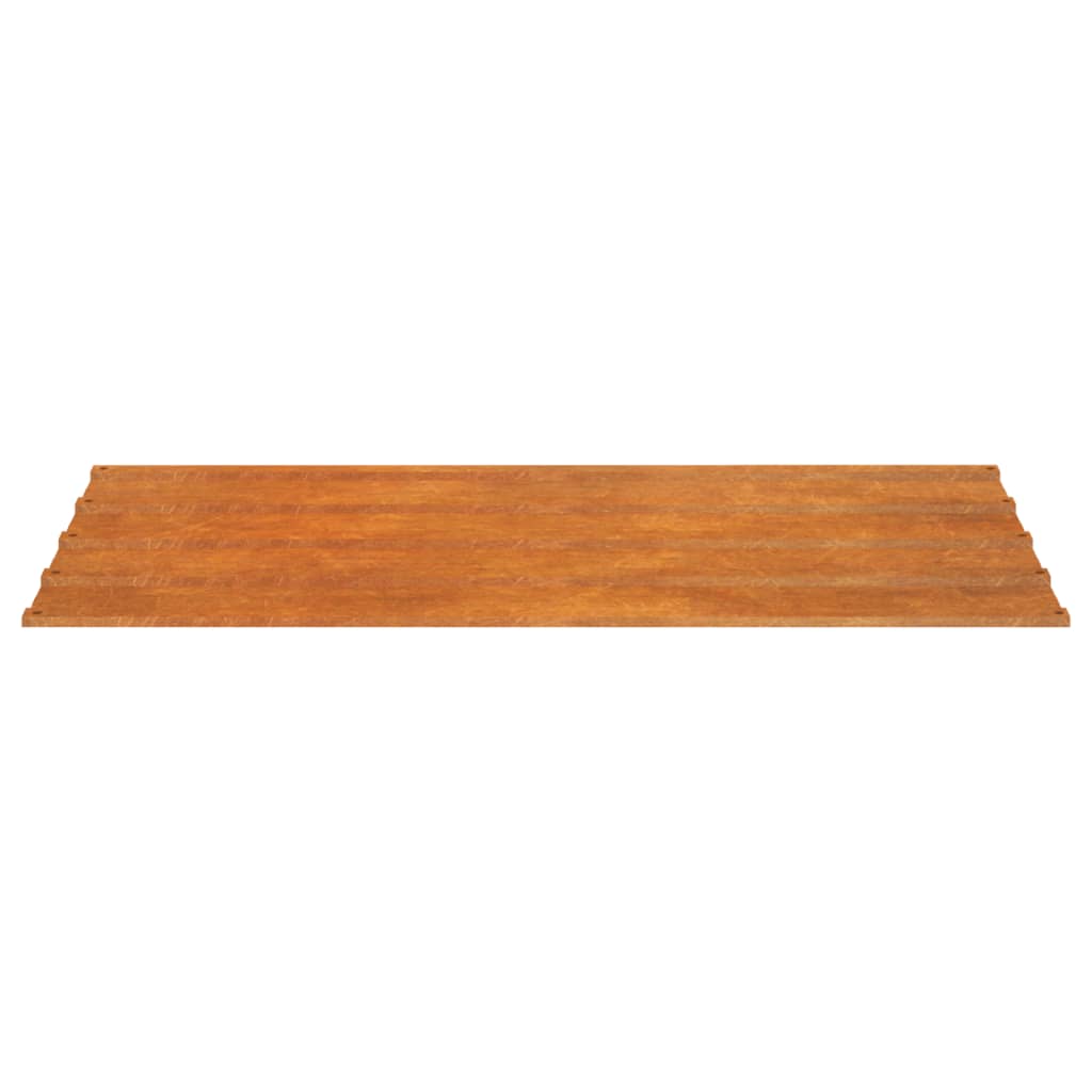 Painel de telhado 12 pcs 80x44 cm aço corten cor enferrujado
