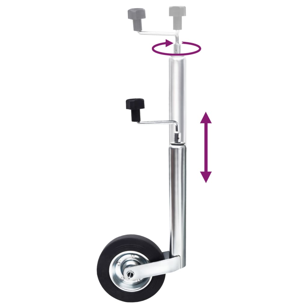Roda jockey para reboque 48 mm aço galvanizado