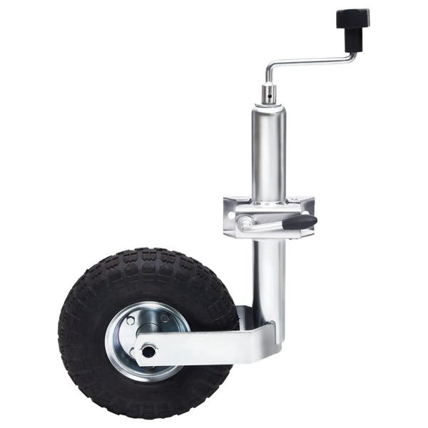 Roda jockey p/ reboque c/ braçadeira de divisão aço galvanizado