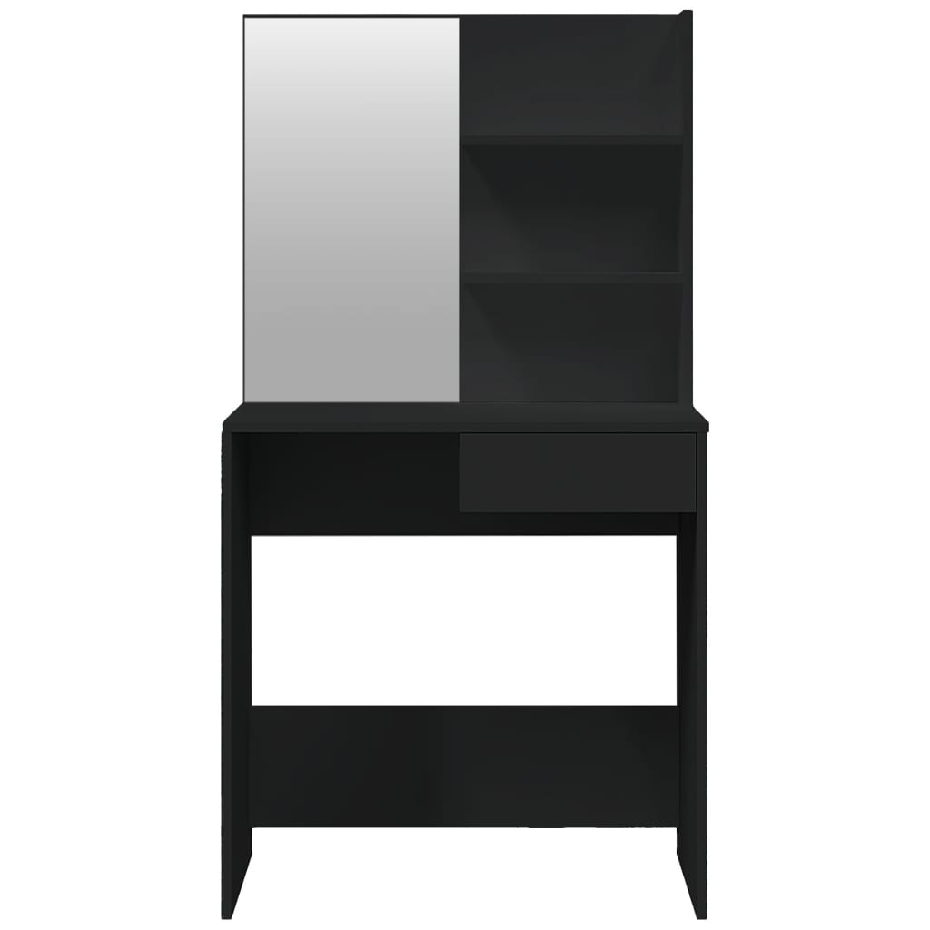 Toucador com espelho 74,5x40x141 cm preto