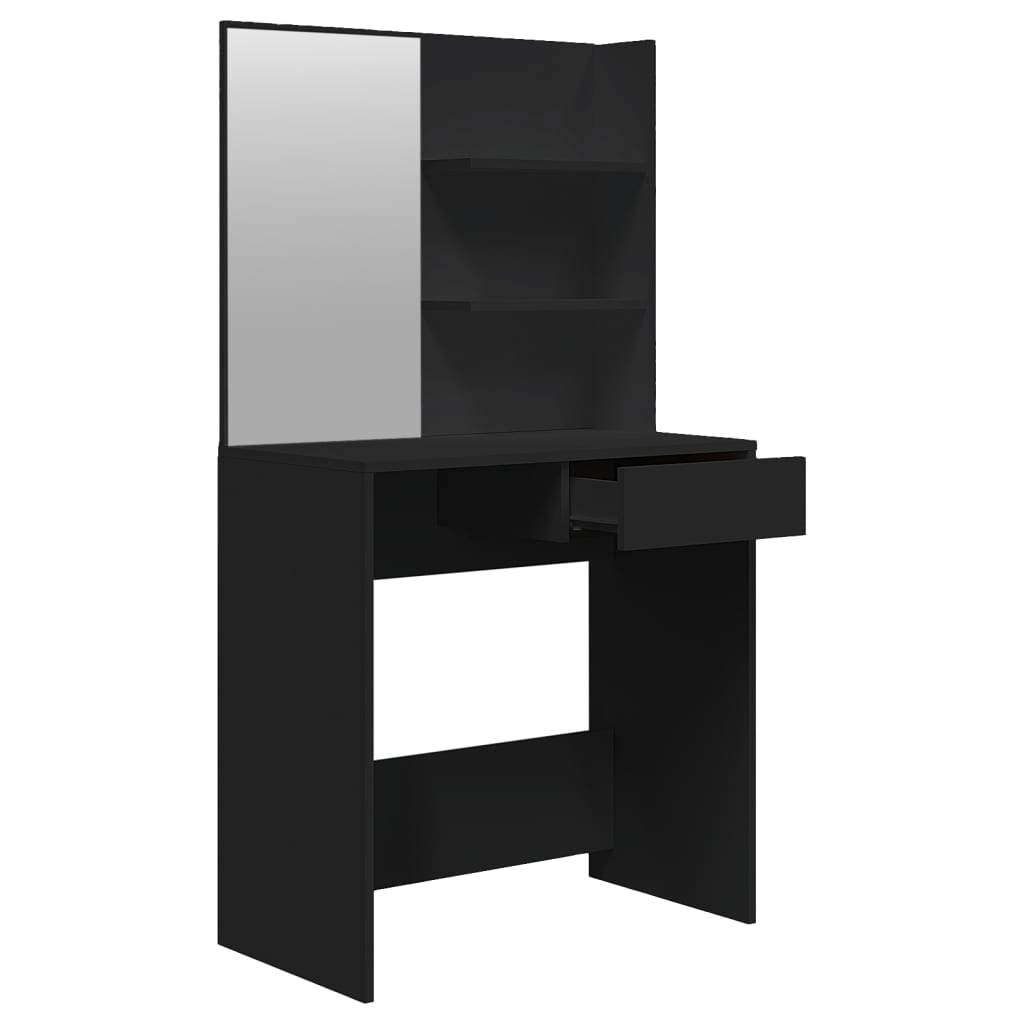 Toucador com espelho 74,5x40x141 cm preto