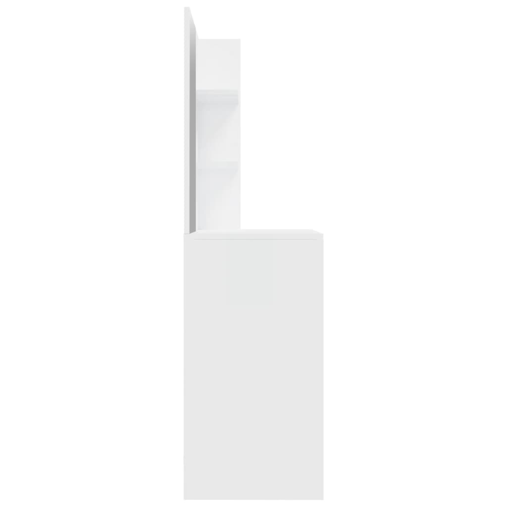 Toucador com espelho 74,5x40x141 cm branco brilhante