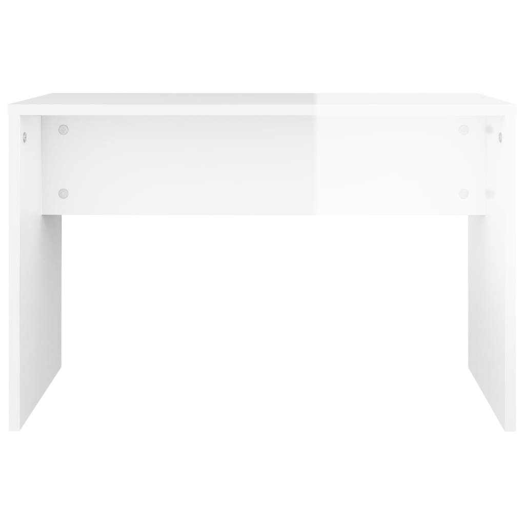 Banco toucador 70x35x45 cm madeira processada branco brilhante