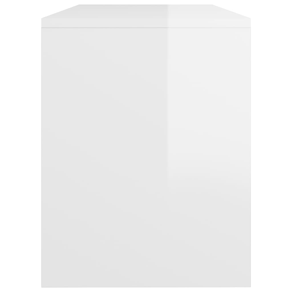 Banco toucador 70x35x45 cm madeira processada branco brilhante