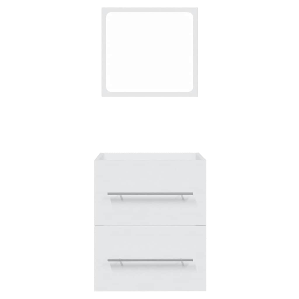 Armário de casa de banho com espelho 41x38,5x48 cm branco