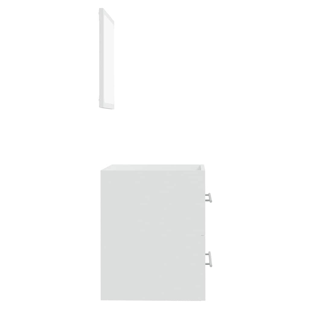 Armário de casa de banho com espelho 41x38,5x48 cm branco