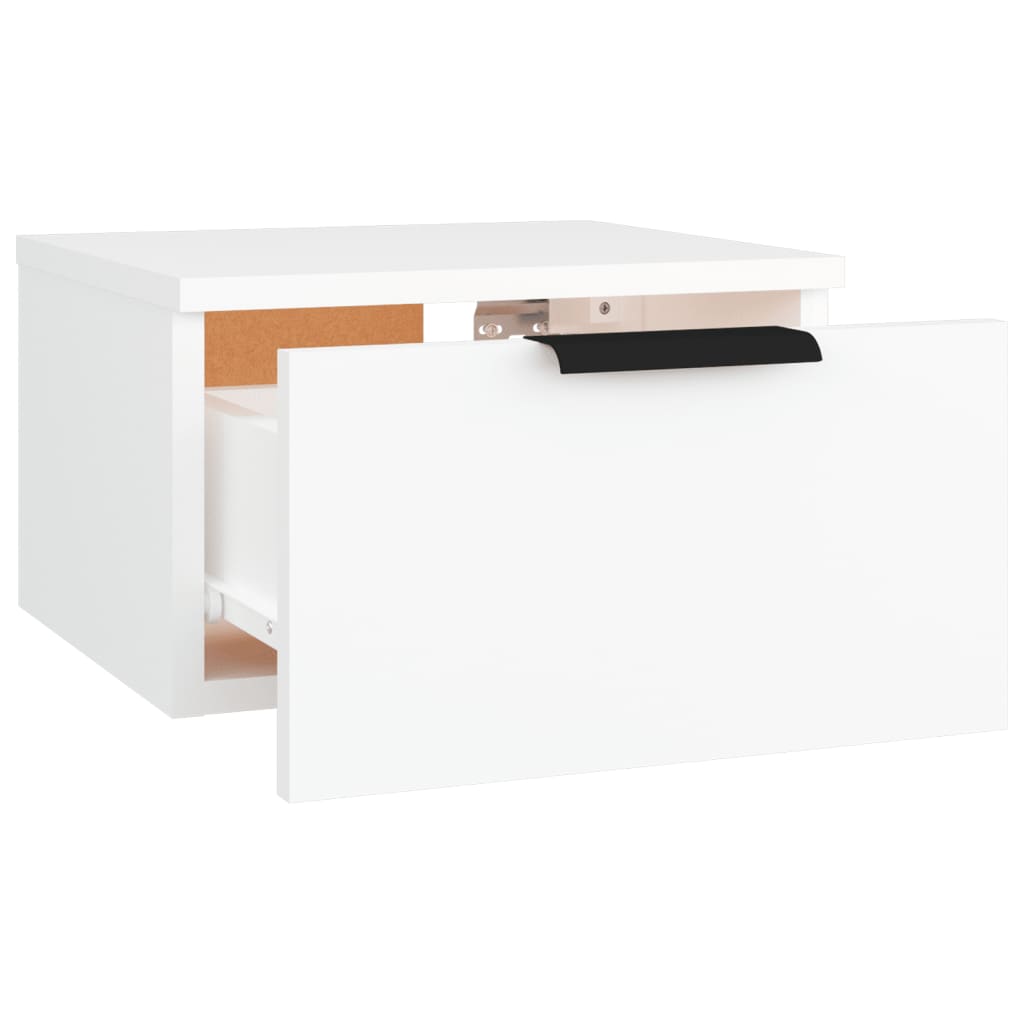 Mesa de cabeceira montagem na parede 34x30x20 cm branco