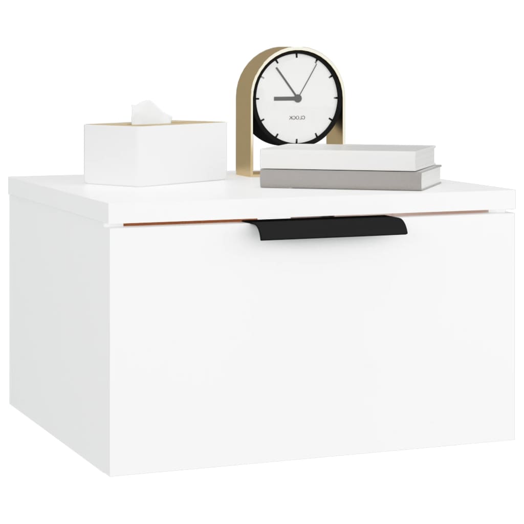 Mesa de cabeceira montagem na parede 34x30x20 cm branco