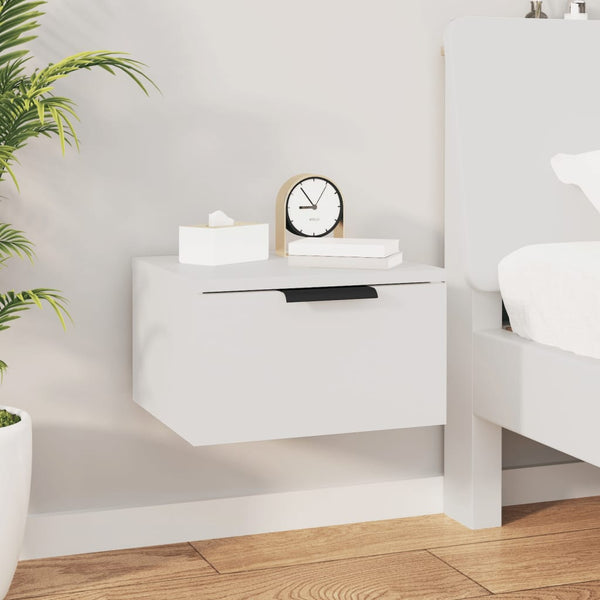 Mesa de cabeceira montagem na parede 34x30x20 cm branco