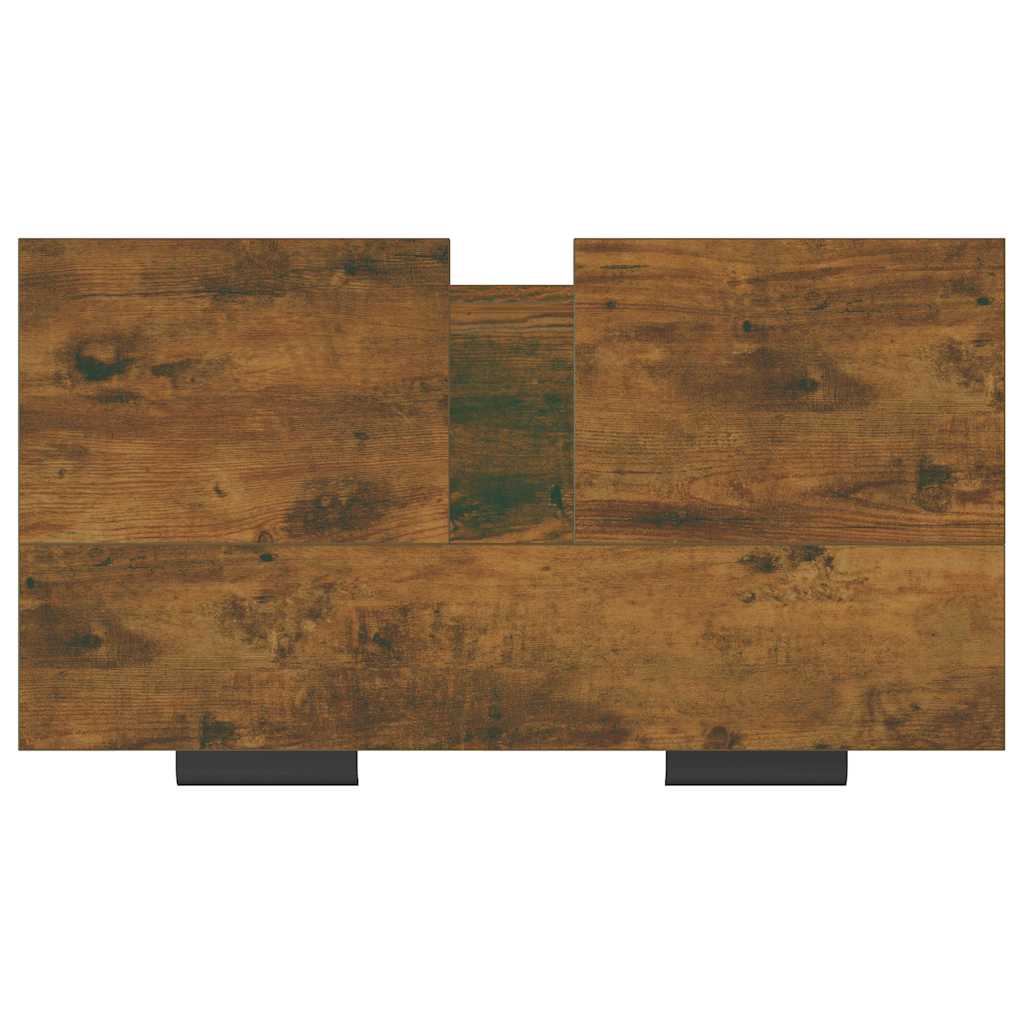 Armário casa de banho 64,5x33,5x59 cm madeira carvalho fumado