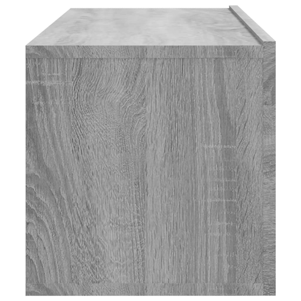 Armários parede 2pcs 100x30x30 cm derivados cinza sonoma