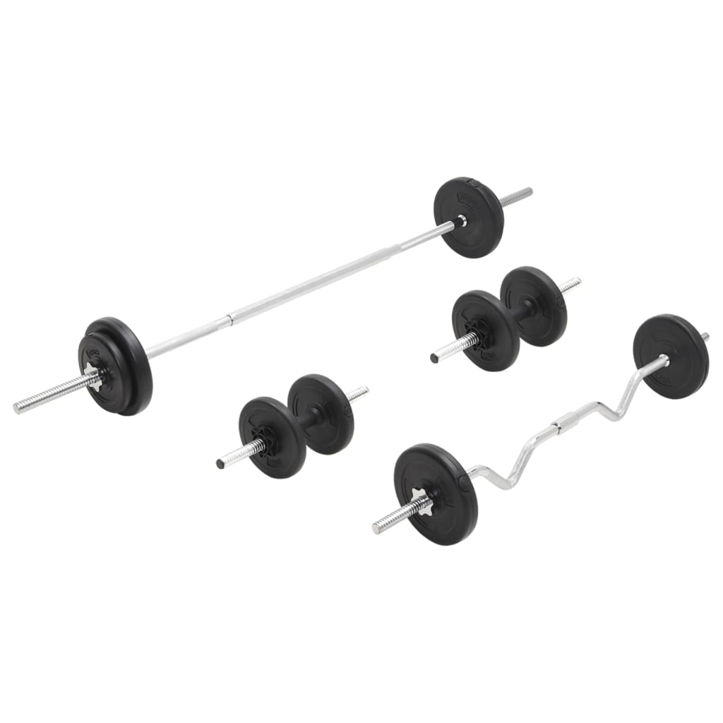 Conjunto de barras e discos 30 Kg