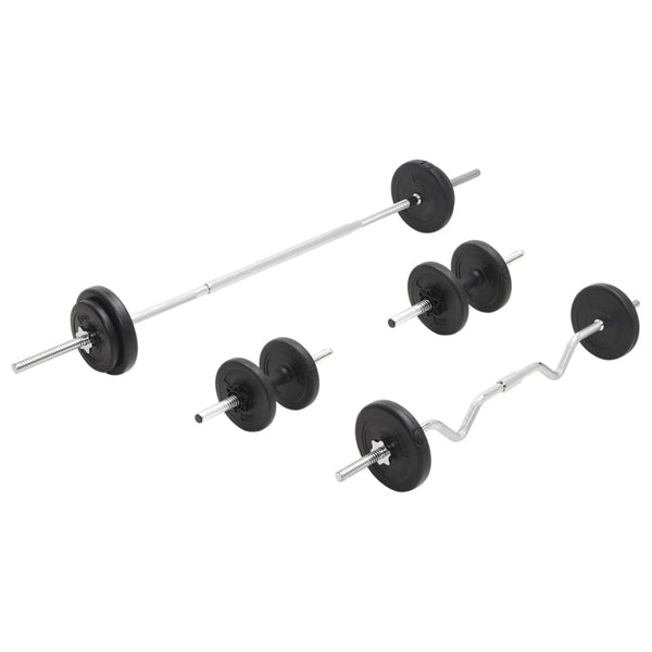 Conjunto de barras e discos 30 Kg