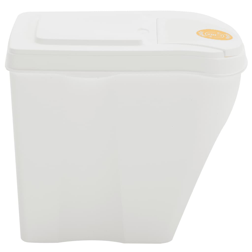 Caixotes do lixo empilháveis 4 pcs 100 L polipropileno branco