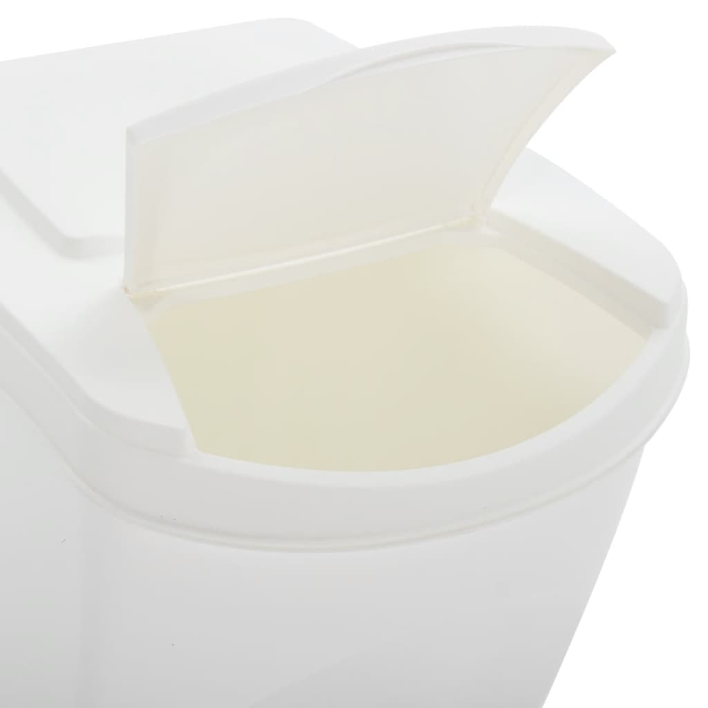 Caixotes do lixo empilháveis 4 pcs 100 L polipropileno branco