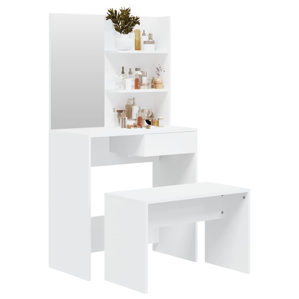 Conjunto toucador 74,5x40x141 cm branco