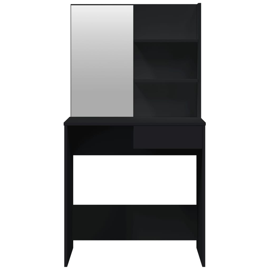 Conjunto de toucador 74,5x40x141 cm preto