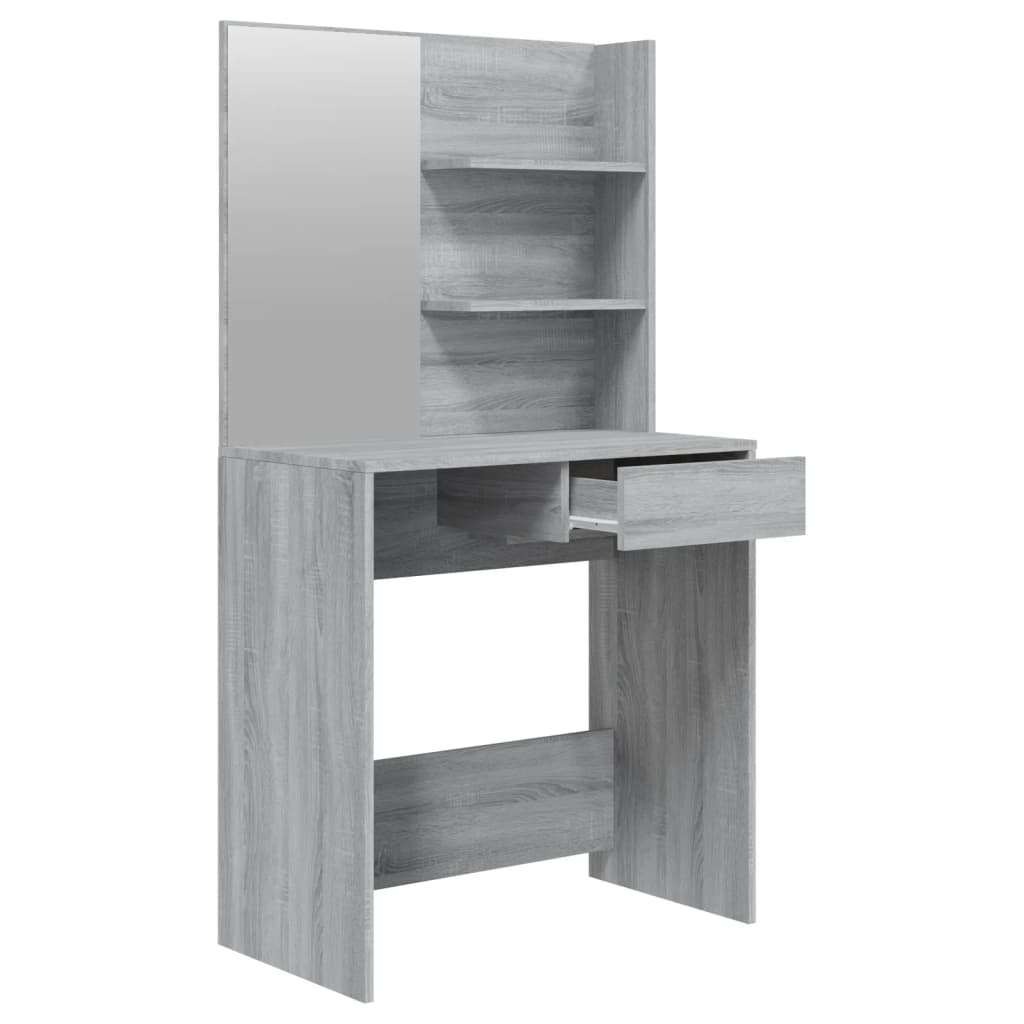 Conjunto toucador 74,5x40x141 cm cor sonoma cinzento