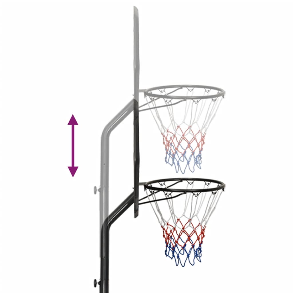 Tabela de basquetebol 282-352 cm polietileno preto