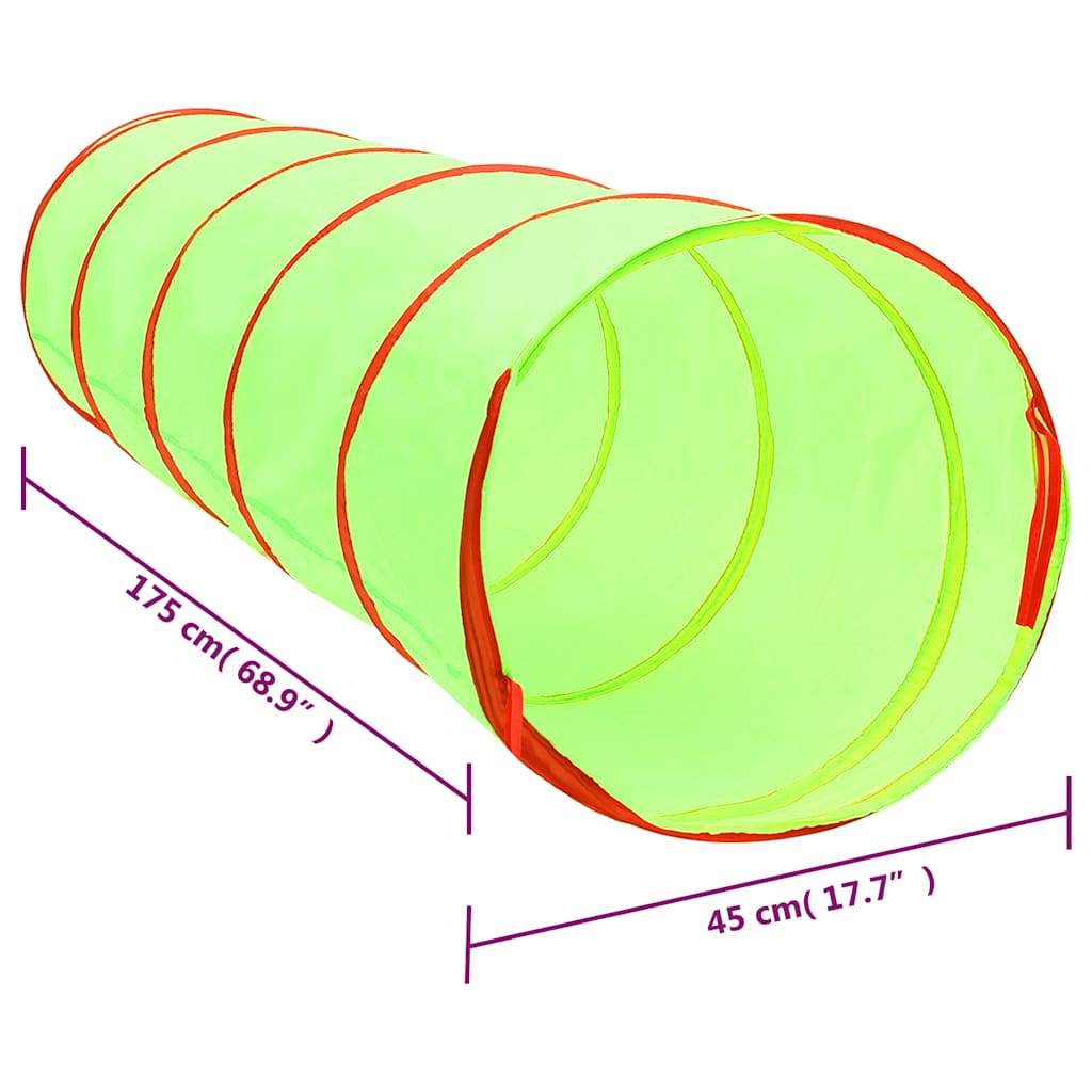 Túnel de brincar infantil 175 cm poliéster verde