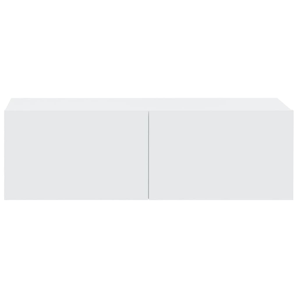 Armários de parede p/ TV 4 pcs 100x30x30 cm branco