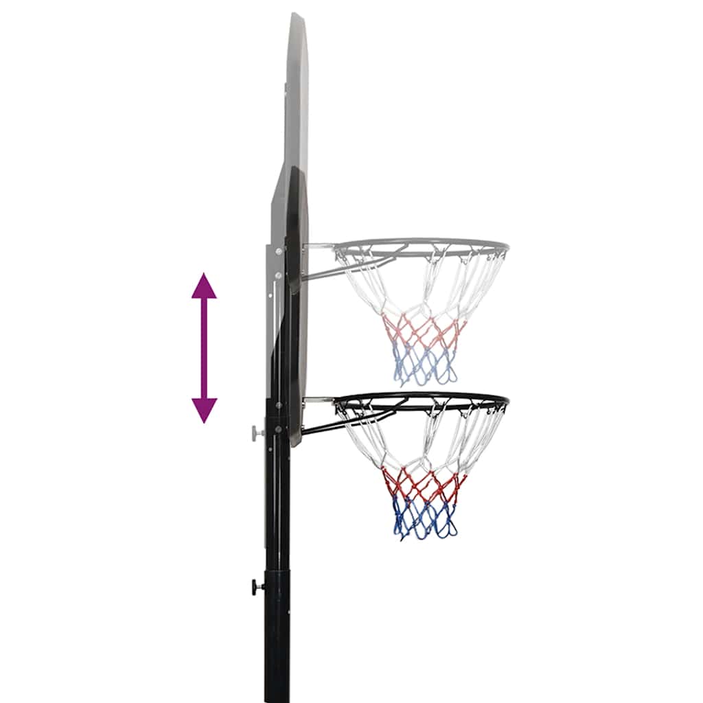 Tabela de basquetebol 258-363 cm polietileno preto