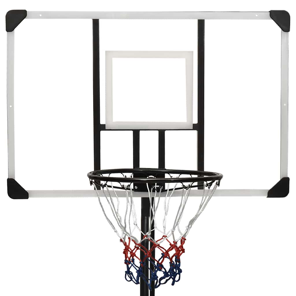Tabela de basquetebol 256-361 cm policarbonato transparente