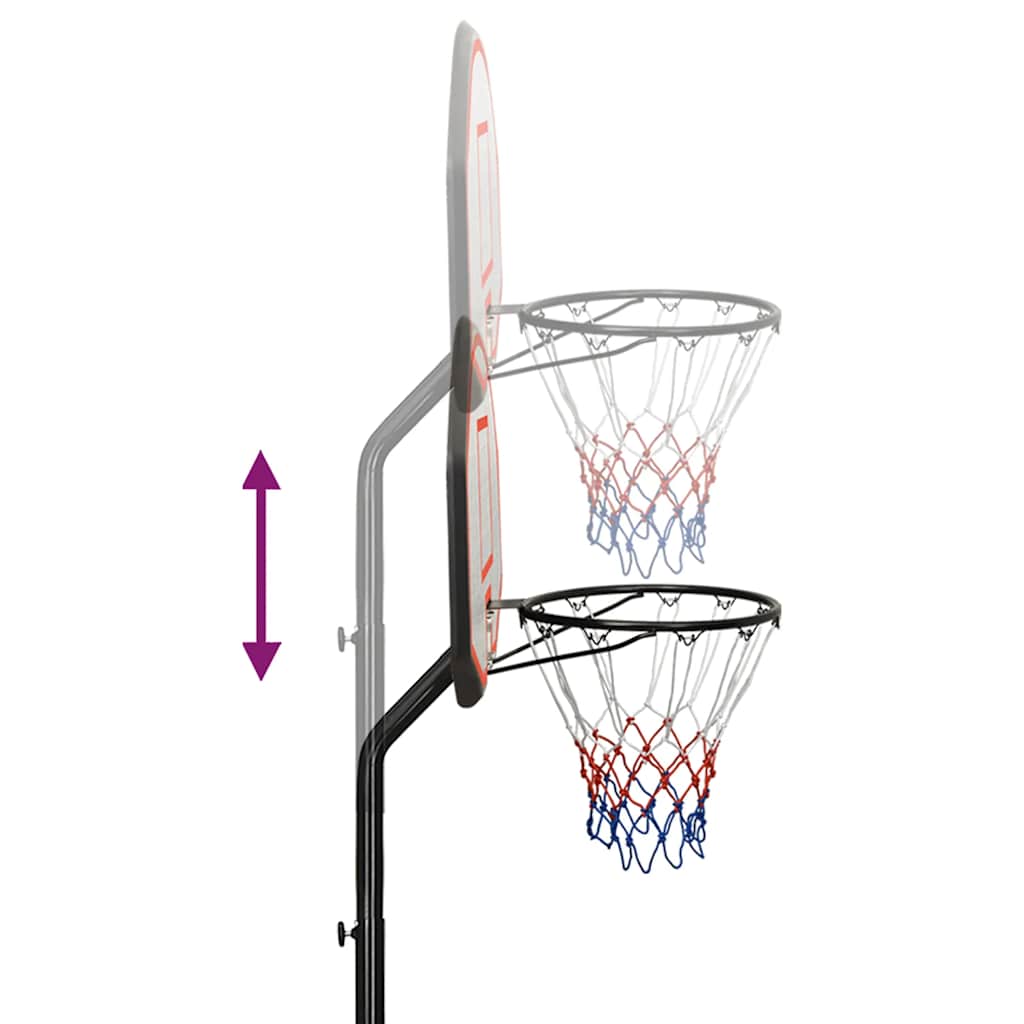 Tabela de basquetebol 237-307 cm polietileno preto