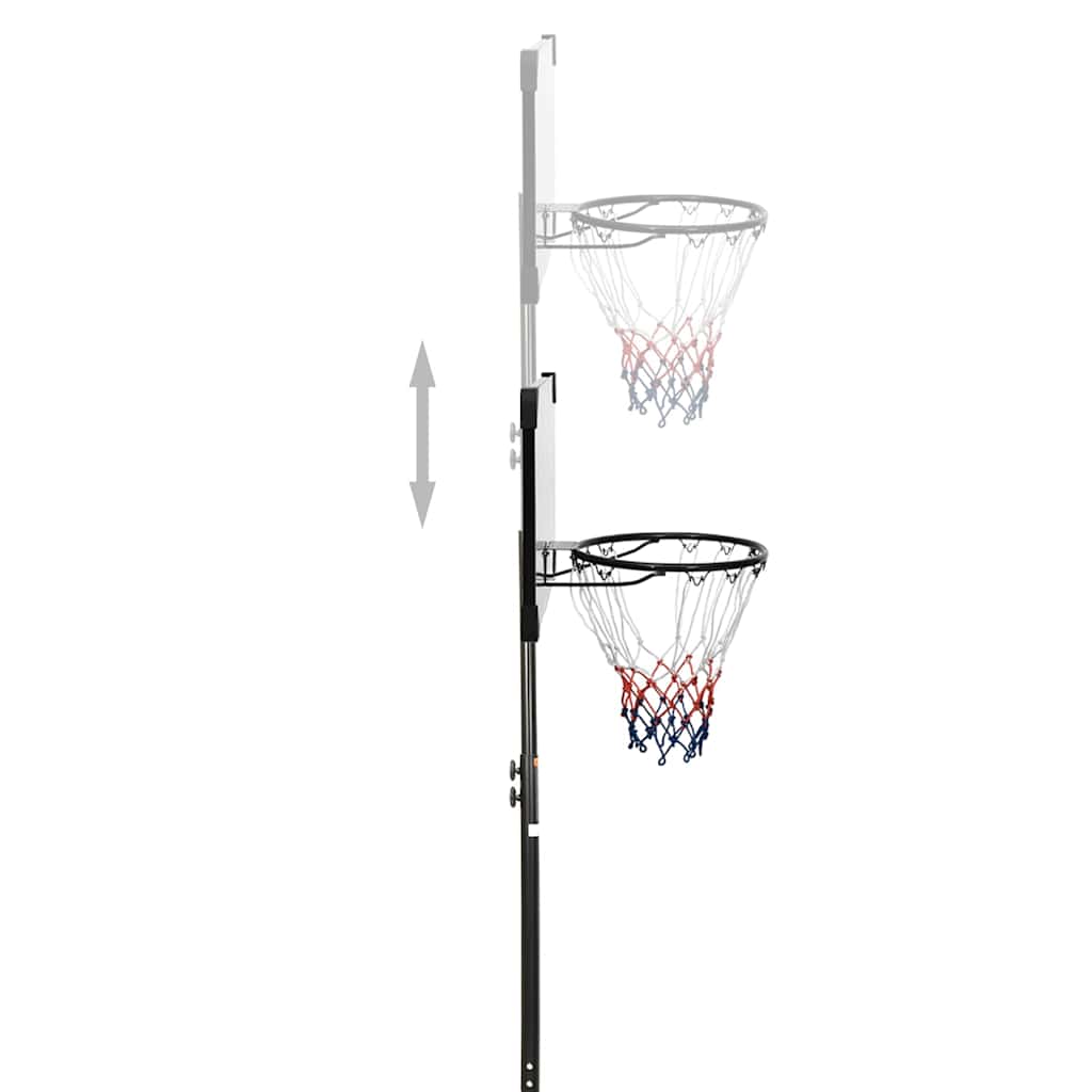 Tabela de basquetebol 216-250 cm policarbonato transparente