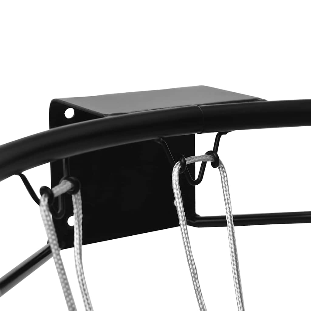 Cesto de basquetebol 45 cm aço preto