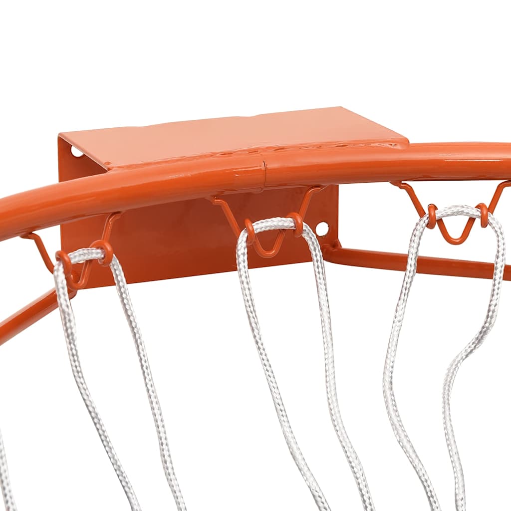 Cesto de basquetebol 39 cm aço laranja