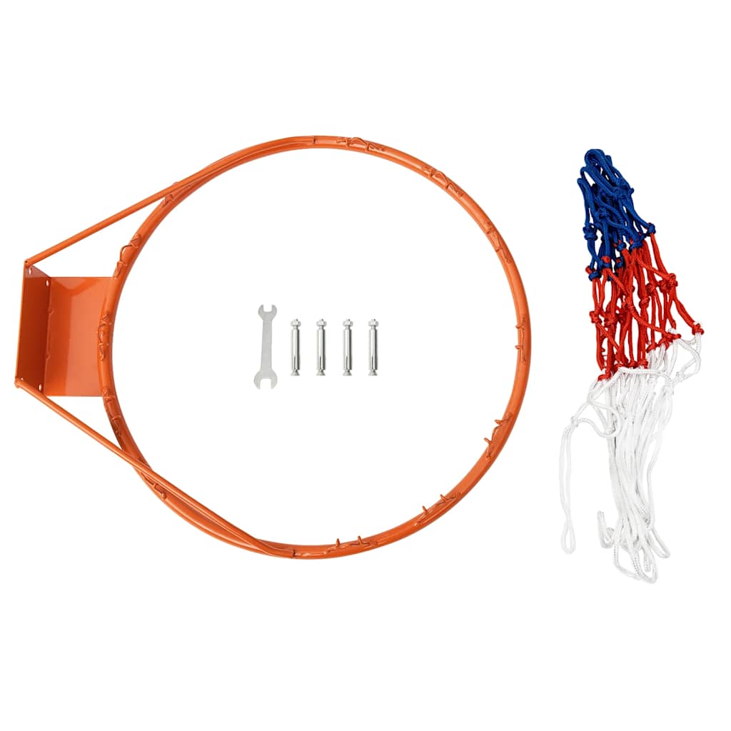 Cesto de basquetebol 39 cm aço laranja