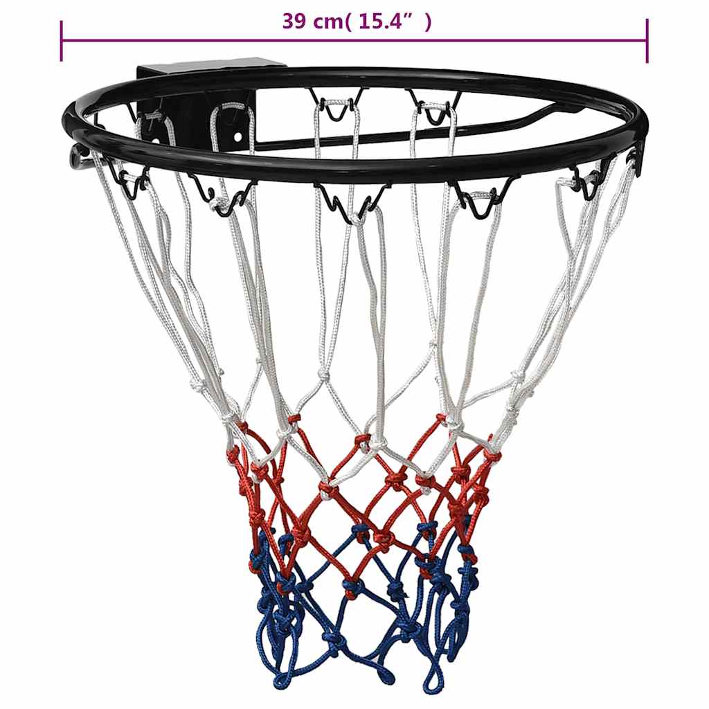 Cesto de basquetebol 39 cm aço preto