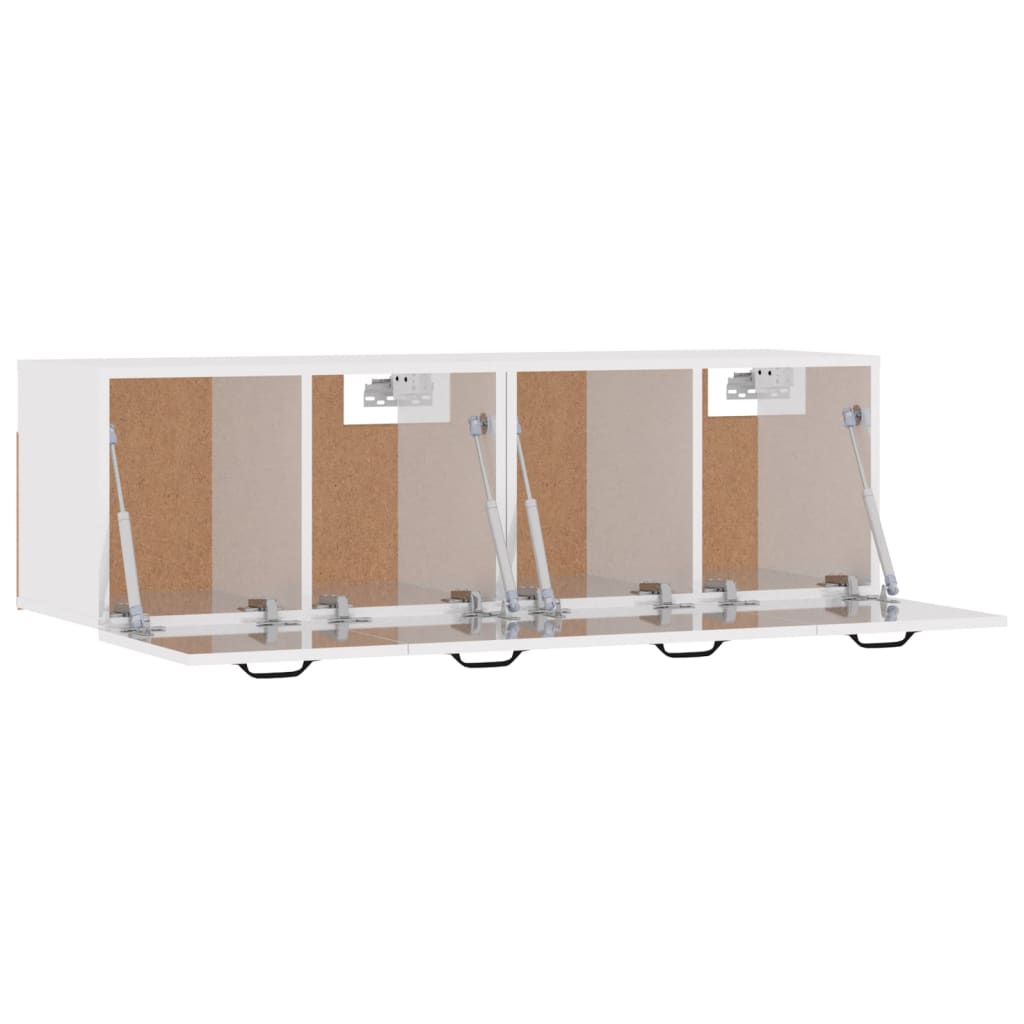 Armários parede 2pcs 80x36,5x35 cm madeira branco brilhante