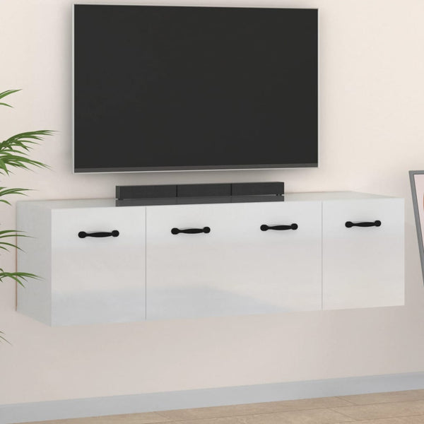 Armários parede 2pcs 80x36,5x35 cm madeira branco brilhante