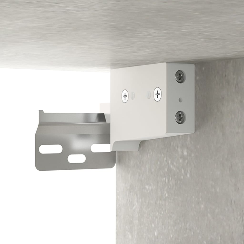 Armários parede 2pcs102x30x20cm derivados madeira cinza cimento